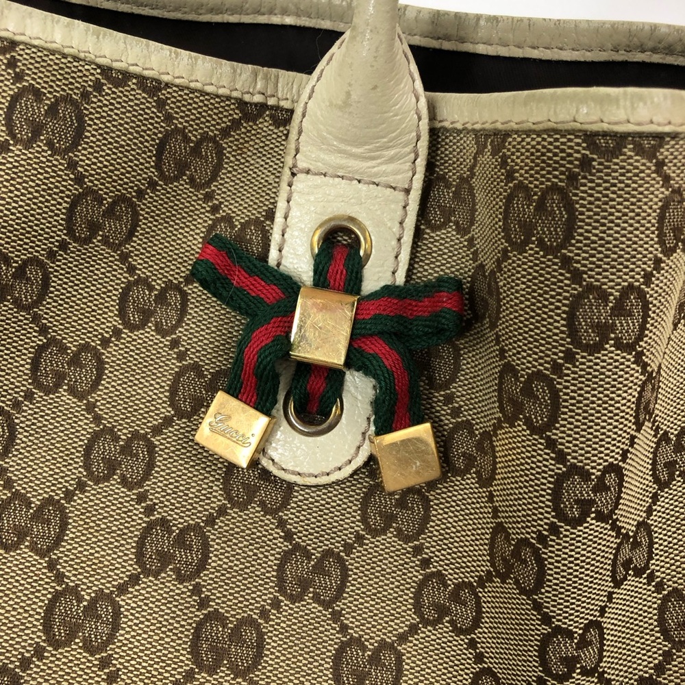 Gucci Beige and Brown GG Pattern Tote - Picture 5 of 15